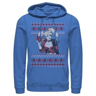 Men's Batman Ugly Christmas Harley Quinn Pull Over Hoodie