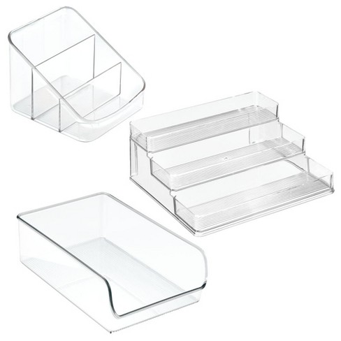 Mdesign Plastic Kitchen Pantry Food Storage Organizer Bin Combo