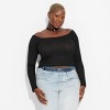 Women's Long Sleeve Off the Shoulder Knit Top - Wild Fable™ - 2 of 3