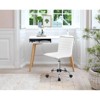 LACOO Faux Leather Mid Back Task Chair Swivel Office Desk Chair - 3 of 4