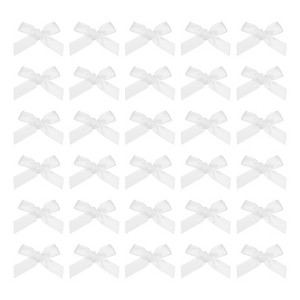 Unique Bargains Gift Packaging Accessories Mini Ribbon Bows for Fabric Craft DIY 50 Pcs - 1 of 4