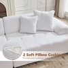 94.5 inch Wide Modern Style Tufted Sofa, Oversized Recliner Sofa with 4 Square Pillows, Modern Casual Sofa for BedRoom, LivingRoom,White - 4 of 4