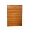 Okak Sleek 5-Drawer Dresser Modern Storage Cabinet with Silent Metal Drawer Slides, Curved Handle Design for Clothes - 4 of 4