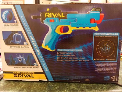  NERF Rival Fate XXII-100 Blaster, Most Accurate Rival System,  Adjustable Rear Sight, Breech Load, Includes 3 Rival Accu-Rounds : Toys &  Games