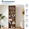 6 Tier Wood Bookcase, 71" Tall Freestanding Bookshelf, Floor Standing Open Display Rack, Storage Book Shelf for Living Room Home Office - 4 of 4