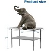Stainless Steel Table, Heavy-Duty Metal Commercial Prep Table with Open Storage Racks for Restaurant Kitchens, Home, Hotels, Food Preparation - 3 of 4