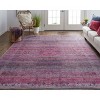 Voss Transitional Distressed Pink/Purple Area Rug - 2 of 4