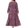 Agnes Orinda Women's Plus Size Polka Dots Boho Flowy Long Lantern Sleeve Ruffle Hem A Line Dresses - 4 of 4