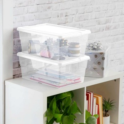 Clear Plastic Stackable Storage Containers with Lids, 36 Pack