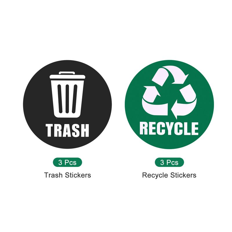 Unique Bargains Recycle Sticker Trash Can Bin Labels Self-Adhesive Recycling Vinyl for Home Kitchen Office Indoor Use, 3 of 7