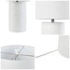 Crewe Textured Resin Table Lamp (Includes LED Light Bulb) White - 510 Design: Modern Drum Shade, No Assembly Required - 4 of 4