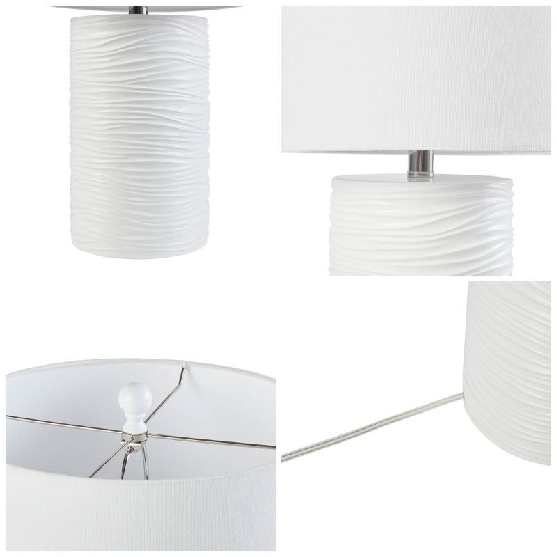Crewe Textured Resin Table Lamp (Includes LED Light Bulb) White - 510 Design, 4 of 8