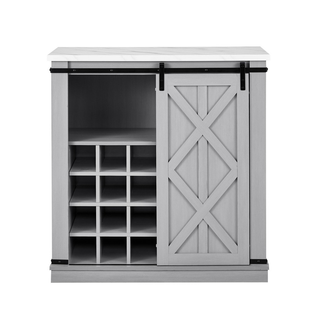 Photos - Display Cabinet / Bookcase 37" Buffet Bar Cabinet Gray - Home Essentials