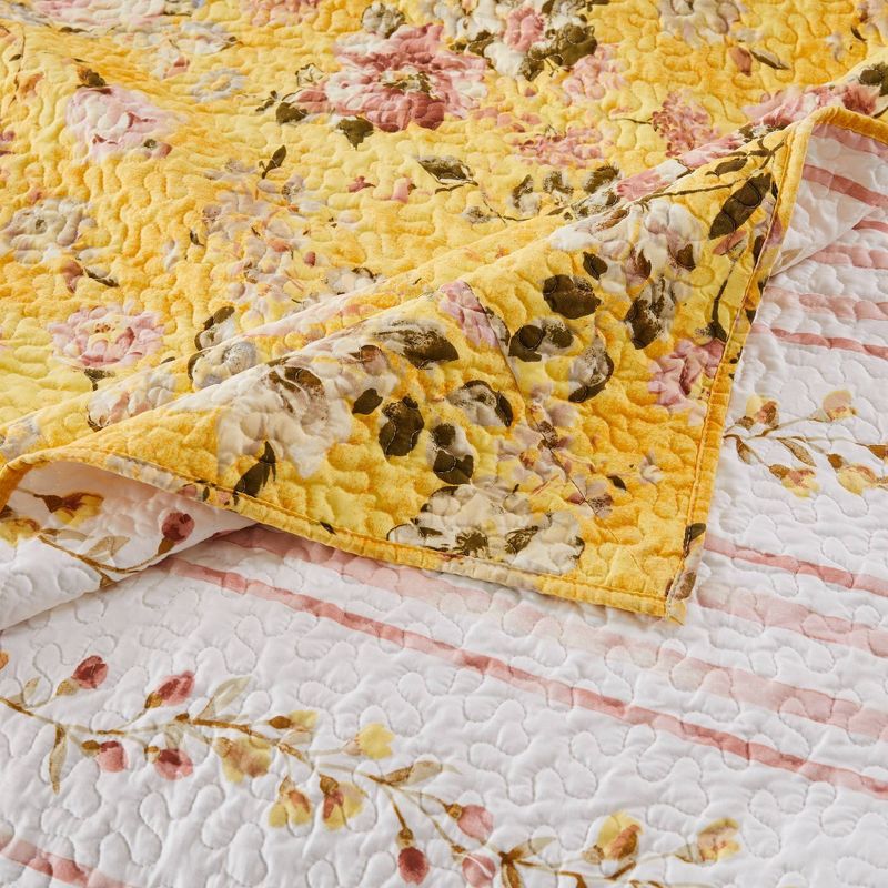 Greenland Home Fashions Finley Quilt Bedding Set Yellow, 5 of 6