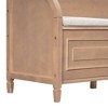 Sapphtopaz Storage Bench Shoe Rack Bench Shoe Organizer Rustic Solid Wood Multifunctional Ottoman with Storage with Safety Hinge for Entryway Bedroom - 3 of 4