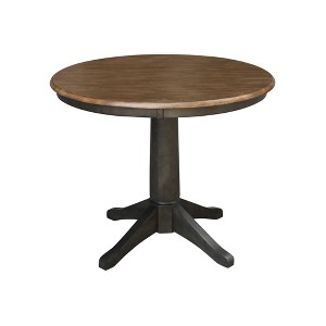 Madeline Round Top Pedestal Table Hickory Brown - International Concepts - 1 of 4