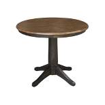 Madeline Round Top Pedestal Table Hickory Brown - International Concepts
