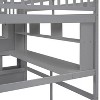 NicBex Full Size Loft Bed with Built-In Desk & Storage Stairs,Spacious Wooden Bunk Bed with Bookshelf & Workstation,High Loft Bed for Kids,Teens - 4 of 4