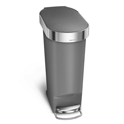 
simplehuman 40L Slim Liner Rim Plastic Step Trash Can