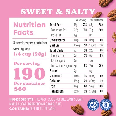 Evie's Snacks Roasted Texas Pecans Sweet and Salty Nuts - 3oz