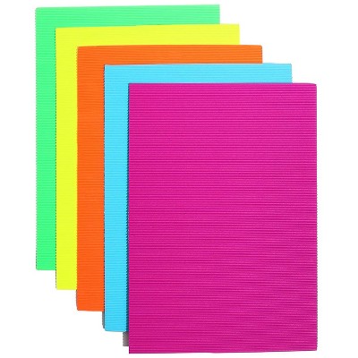 Bright Creations 30-Pack Neon Colors Corrugated Sheets Paper for Invitations and DIY Projects (8.5 x 11 In)