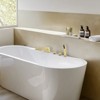Cobbe Brushed Gold 5-Hole Installation Tub Faucet Kit -2 Switches, 1 Diverter Knob, 7.09-Inch Wide Tub Spout, Handheld Showerhead - 3 of 4