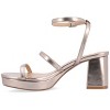 Journee Collection Womens Samilee Metallic Vegan Leather Platform Sandals - 2 of 4