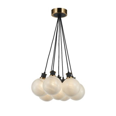 Artcraft Lighting Gem 7 - Light Pendant in  Black/Brushed Brass