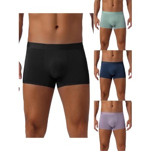 INSPIRE CHIC Men's 4 Pack Underwear Soft Solid Color Basic Boxer Briefs - 1 of 4