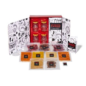 Thoughtfully Gourmet, The Original DIY Hot Sauce Kit, Gift Set Includes 4 Skull Glass Jars, 2 Funnels, Seasonings, Gloves and Recipe Book - 1 of 4