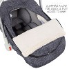 The Peanutshell Seasonal Car Seat Cover, Herringbone Print, Gray/Black - 3 of 4