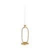 Sagebrook Home 10" Oval Ring Taper Candle Holder - Contemporary Gold Abstract Metal Candle Display for Home or Office Decor - Wedding Event Candle - 4 of 4