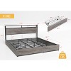 TOAOTBNBO Modern Bed with Storage Headboard, Twin Bed Frame with Charging Station, Comfortable Platform Bed with 4 Drawers, Gray Wash - 2 of 4