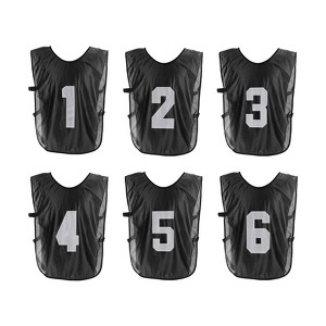 Unique Bargains Team Sports Reversible Numbered Soccer Training Vest 6 Pcs - 1 of 4