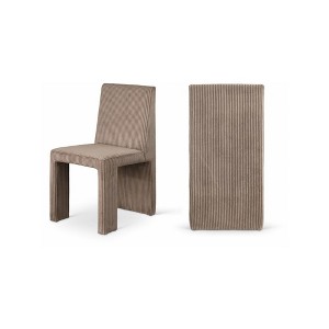 Meridian Furniture,Benson Microsuede Corduroy Fabric Dining Chair, Set of 2 - 1 of 4