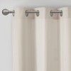 Kumasinova 2 PCS Basketweave Room Darkening Curtain Panel,40"x84" Blackout Curtains with Grommet Top,Window Curtains for Living Room,Bedroom - 3 of 4