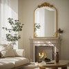 BEAUTYPEAK Vanity Wall Mirror Decorative Vintage Arch Bathroom Mirror with Designed Bottom - 3 of 4