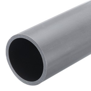Unique Bargains Water Plumb DIY Crafts High Impact Rigid Round Pipes 8" Length ID 2.11" OD 2.48" Light Grey - 1 of 4