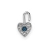 Black Bow Jewelry Dec Synthetic Blue Topaz 14k White Gold Heart Pendant Enhancer, 5mm - 3 of 4