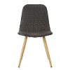 PAGED Wicker Outdoor Chairs Outdoor Dining Chairs with Iron Legs for Patio, Garden, Lawn - 2 of 4