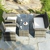 Costway 4PCS Rattan Patio Furniture Set Garden Lawn Sofa Cushioned Seat Mix Gray Wicker - 2 of 4
