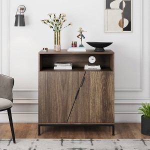 Home Accent Cabinet with Adjustable Shelf, Free Standing Cabinets - 1 of 4