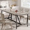 71″ Industrial Rectangular Dining Table for 6–8, MDF Top with Heavy-Duty H-Frame Metal Legs, Waterproof Coating & Under-Table Chair Storage - 3 of 4
