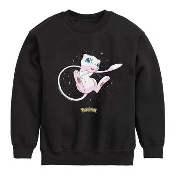 Boys' Pokemon Starry Mew Fleece Pullover Sweatshirt - Black