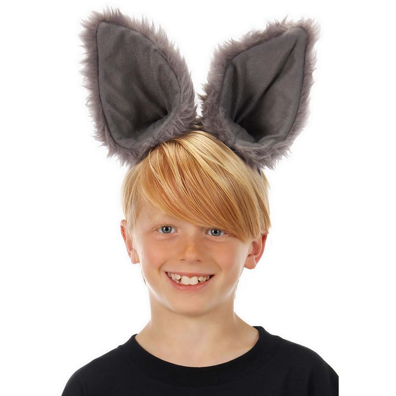 HalloweenCostumes.com    Deluxe Wolf Ears Headband, Gray, 4 of 5