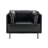 NicBex Modern Mid Century Lounge Accent Chairs for Living Room,Comfy Upholstered Arm Chairs,Sofa Chair with Steel Legs - 4 of 4