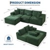 Jojoka 108'' Modular Sectional Sofa, Corduroy Deep Seat Couch with Chaise and Memory Foam, No Assembly Needed - 2 of 4