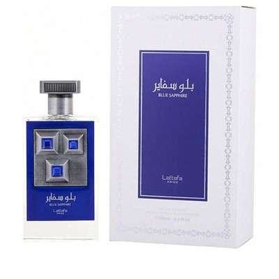 Lattafa Pride Blue Sapphire By Lattafa Unisex Lemon, Apple, Mint, Cedarwood, Patchouli  Eau De Parfum Spray 3.4 Oz