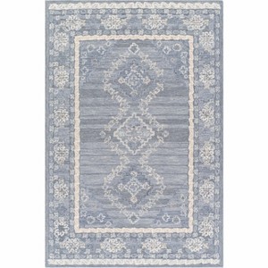 Hauteloom Alena Gray Blue Wool Blend Area Rug - 1 of 4