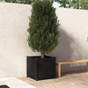 vidaXL Garden Planter Black 23.6"x23.6"x23.6" Solid Wood Pine - 2 of 4